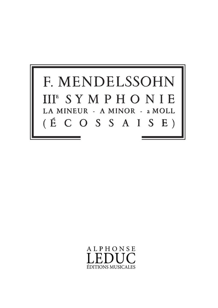 Symphony No.3, Op.56 in a minor Scottish