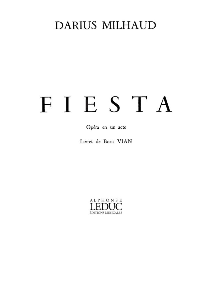 Fiesta -Opera
