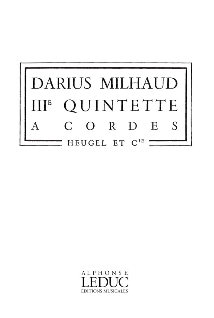 Quintette A Strings N03