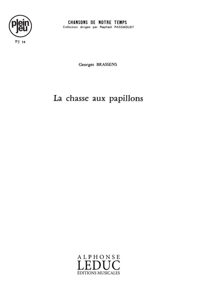 Chansons de Notre Temps - La Chasse Aux Papillons