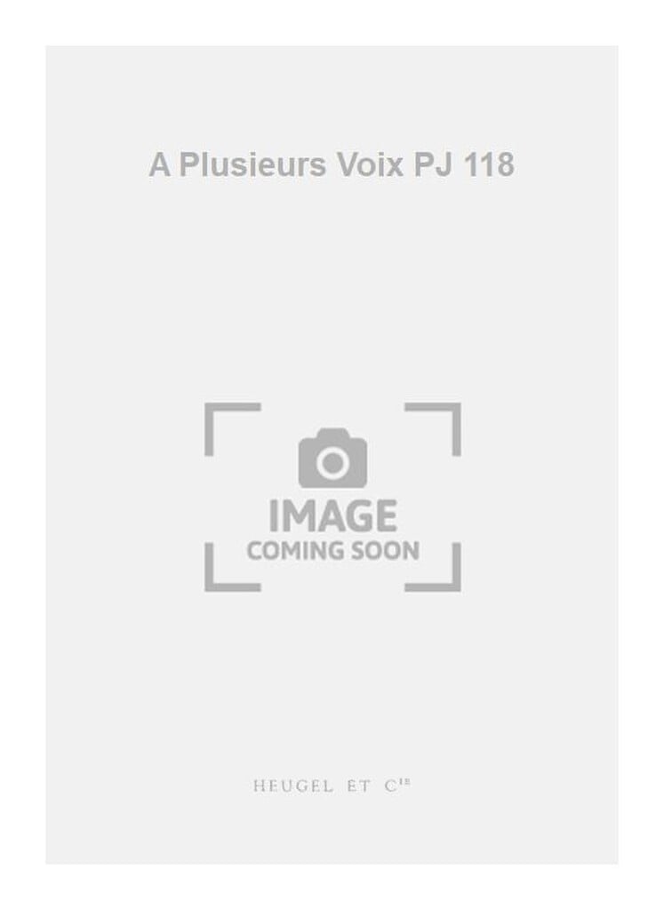 Cossetto A Plusieurs Voix PJ 118