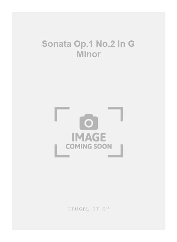Sonata Op.1 No.2 In G Minor