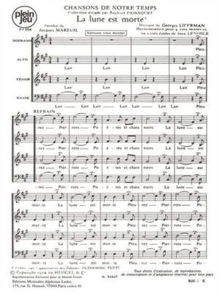 The Moon is dead (SATB)