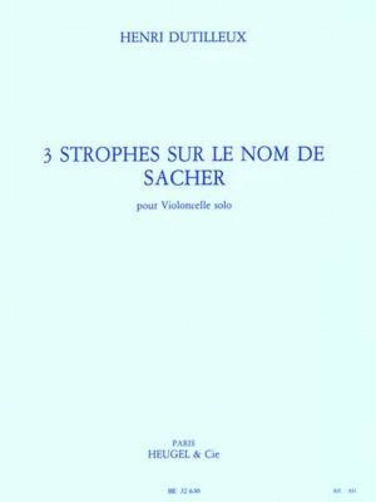 Trois Strophes Sur Le Nom De Sacher
