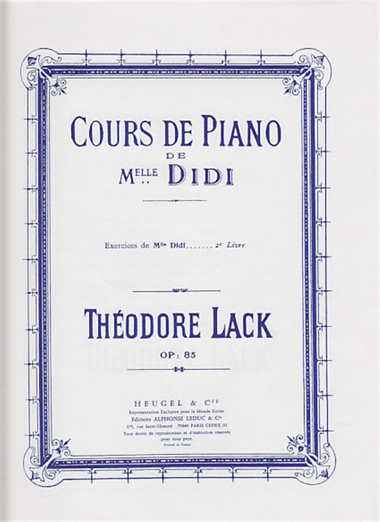 Cours de Piano de Mlle Didi Exercices vol. 2 Piano