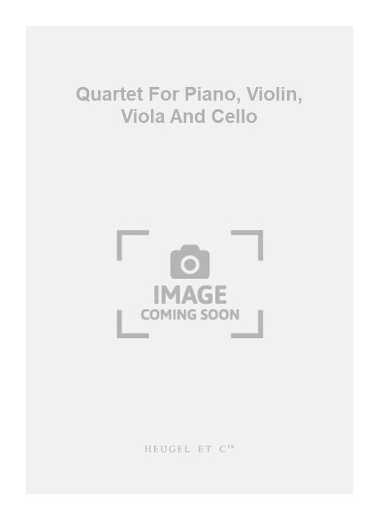 Quatuor Piano Violin Viola and Cello