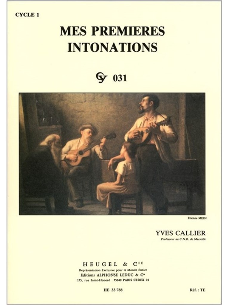 Mes Premieres Intonations Cycle 1