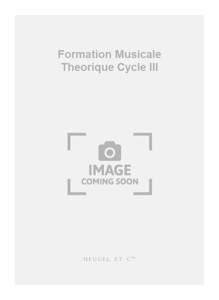 Formation Musicale Theorique Cycle III
