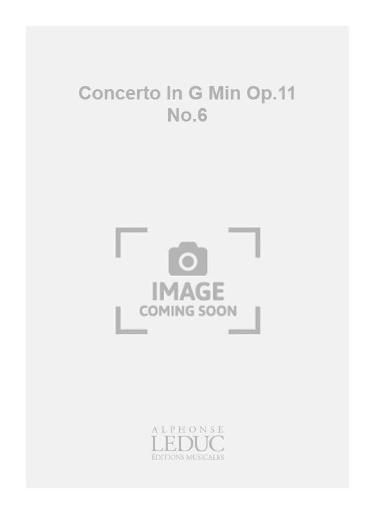 Concerto In G Min Op.11 No.6