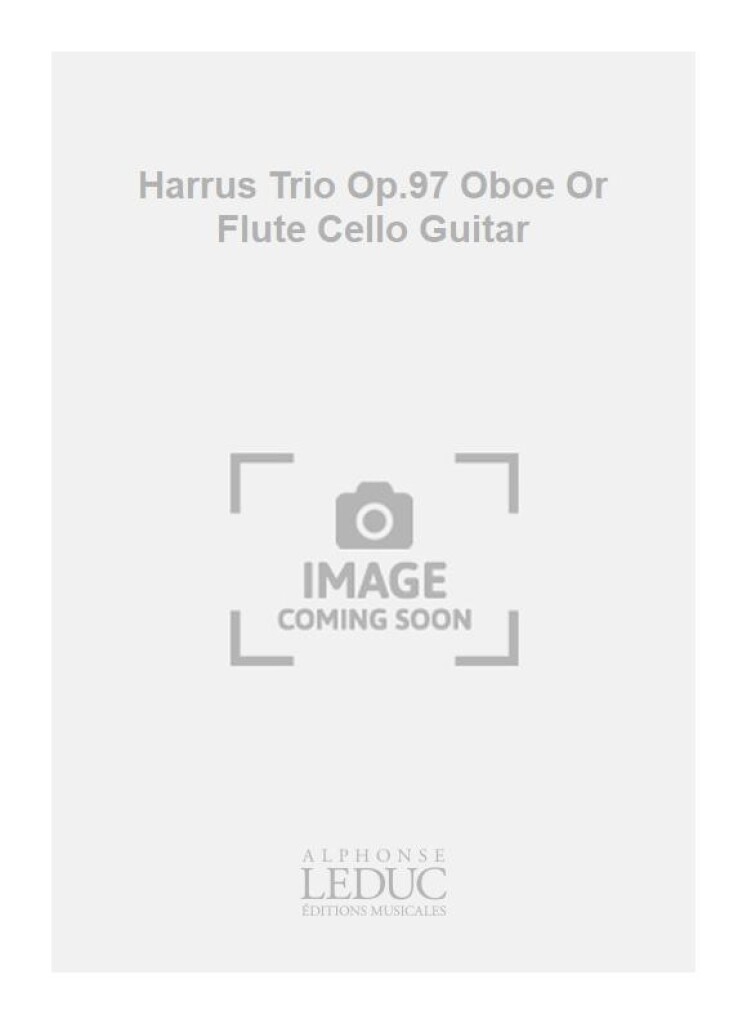 Harrus Trio Op.97 Oboe Or Flute Cello Guitar