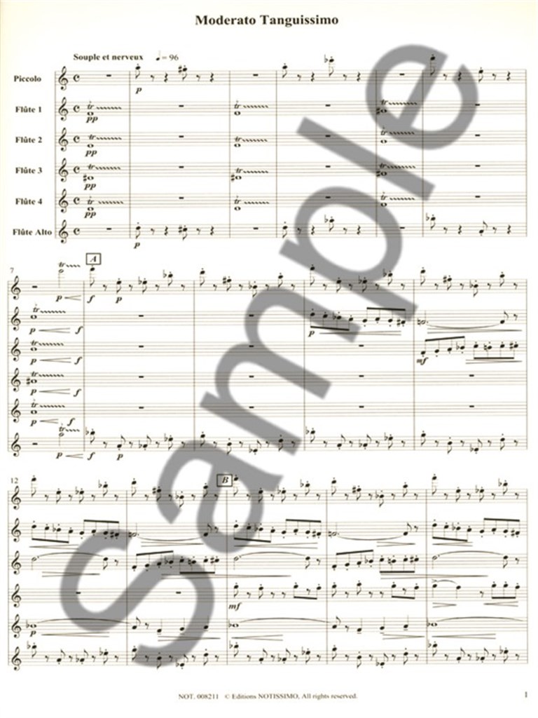Magny Moderato Tanguissimo Flute Sextet