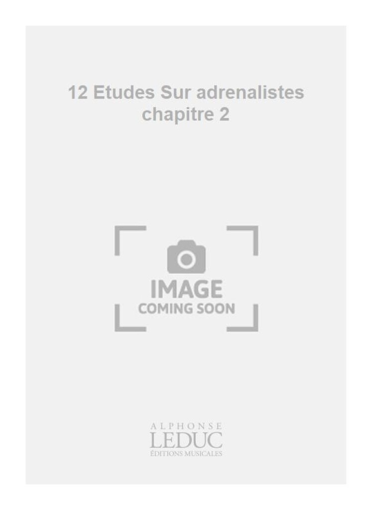 12 Etudes Sur adrenalistes chapitre 2