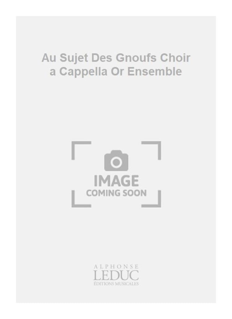 Au Sujet Des Gnoufs Choir a Cappella Or Ensemble