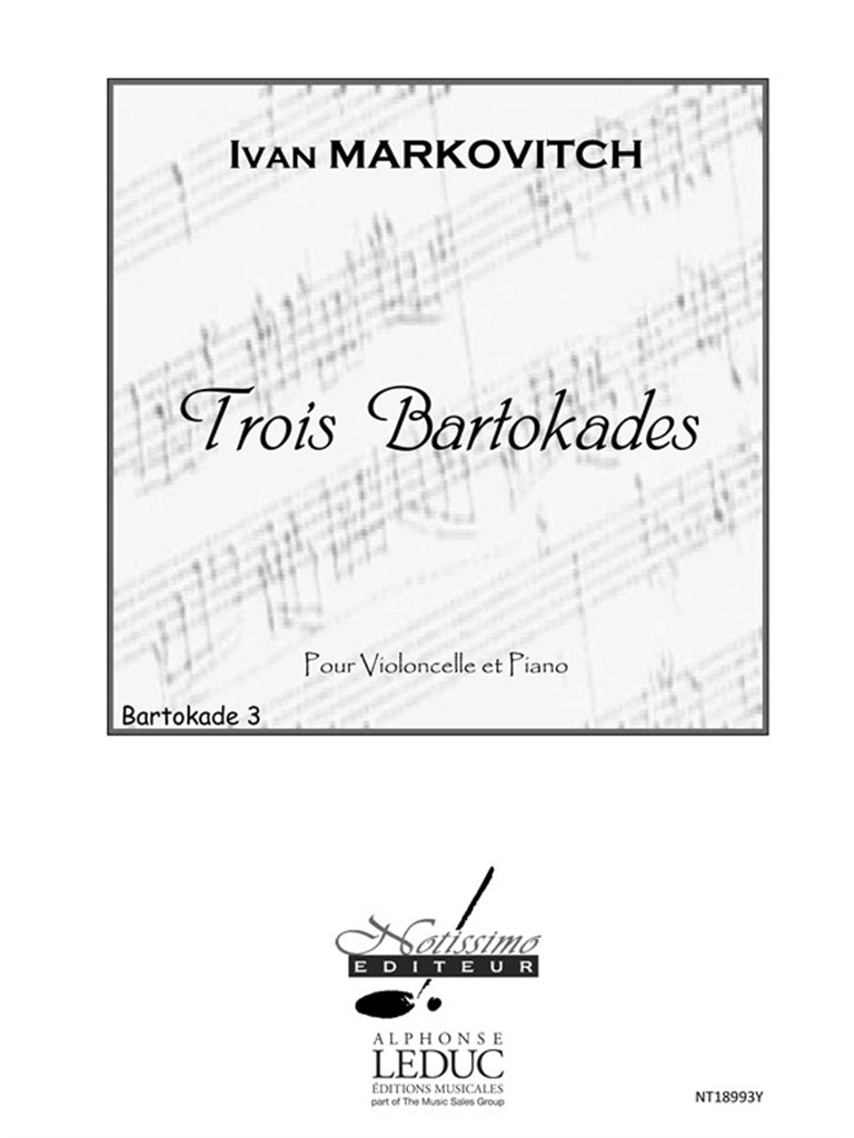 3 Bartokades Bartokade No 3 Cello and Piano