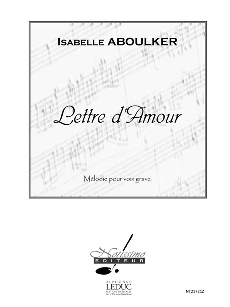 Aboulker Lettre Damour Low Voice & Piano