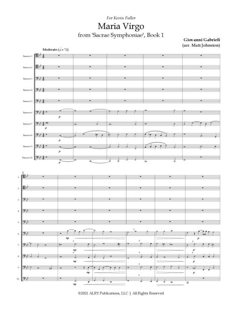 Maria Virgo from 'Sacrae Symphoniae', Book 1