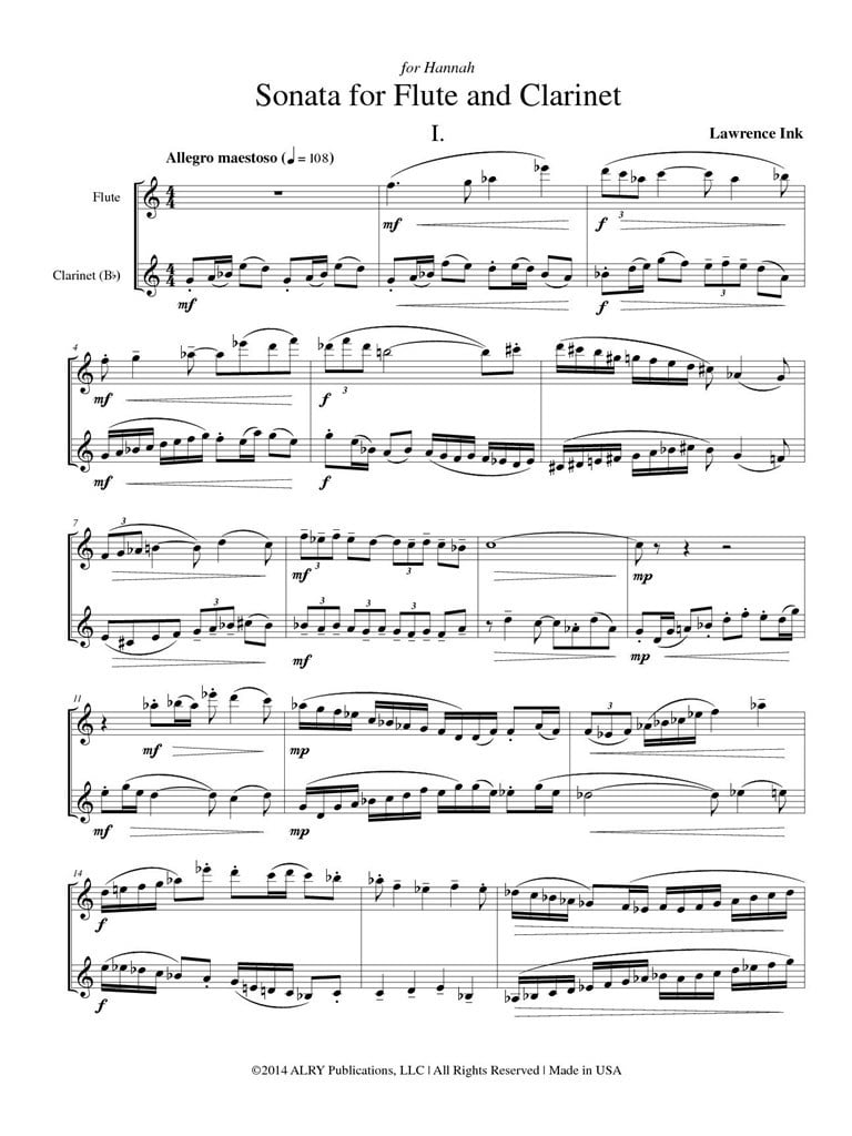 Sonata For Flute and Clarinet