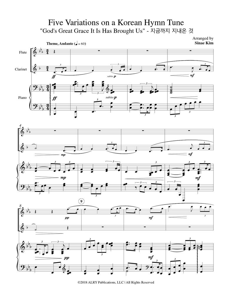 Five Variations on a Korean Hymn Tune