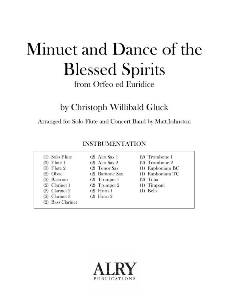 Minuet and Dance of the Blessed Spirits