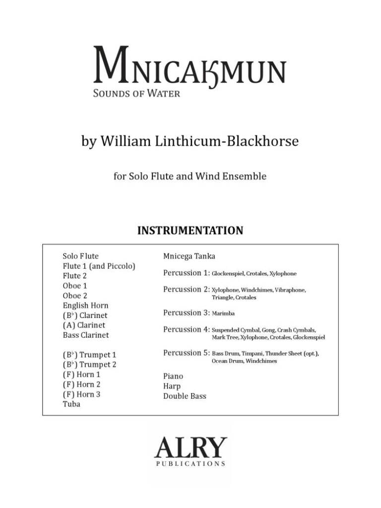 Mnicakmun for Solo Flute and Wind Ensemble