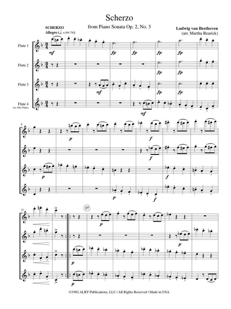 Scherzo From Piano Sonata, Opus 2, No. 3