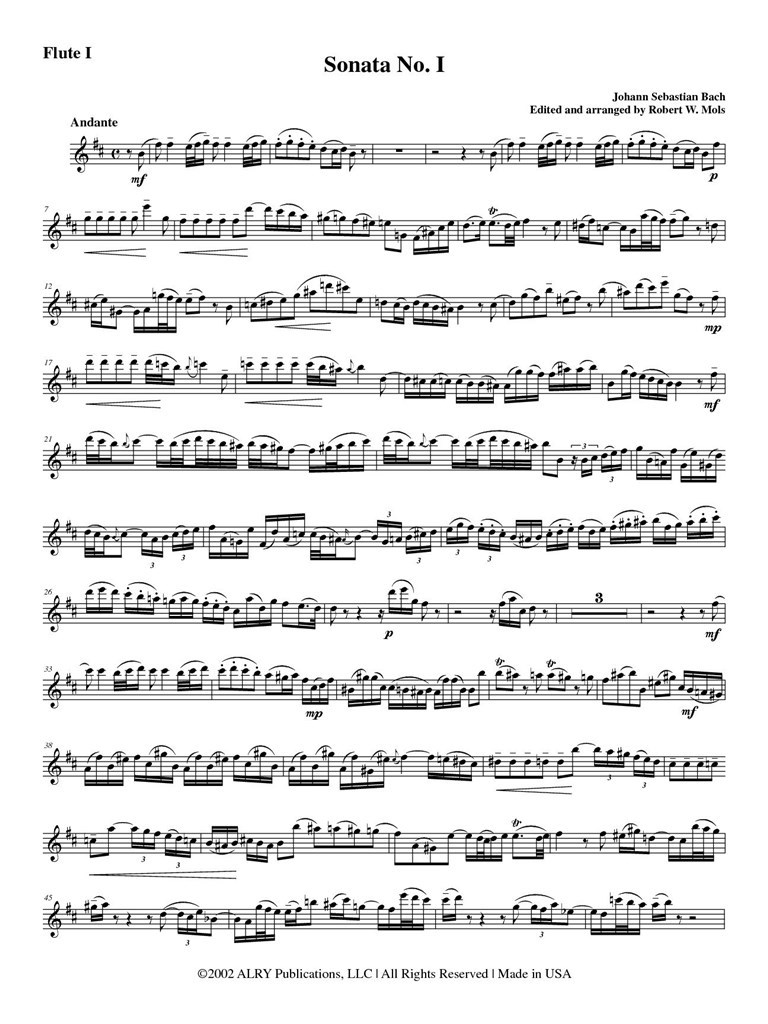 Flute Sonatas For Two Flutes