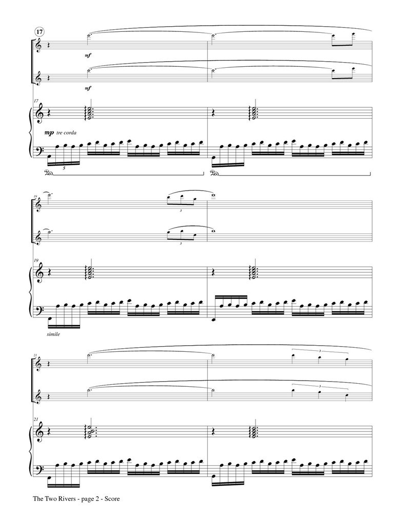 The Two Rivers For Two Flutes and Piano
