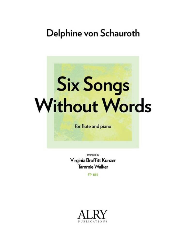 Six Songs Without Words for Flute and Piano
