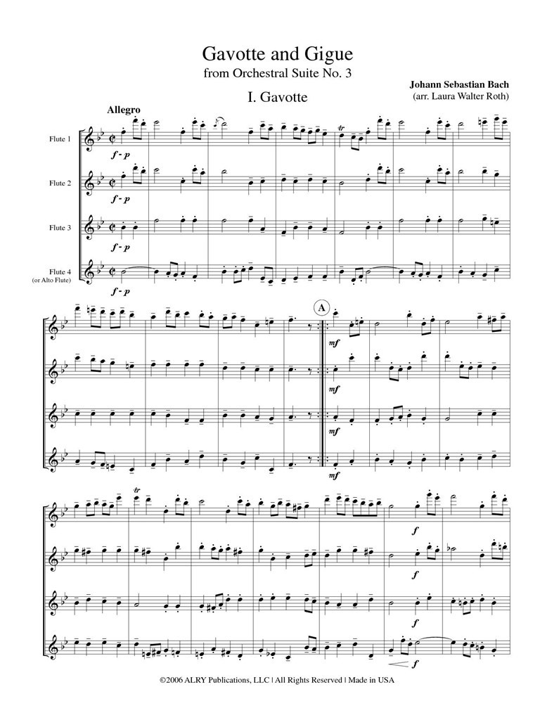 Gavotte and Gigue From Orchestral Suite No. 3