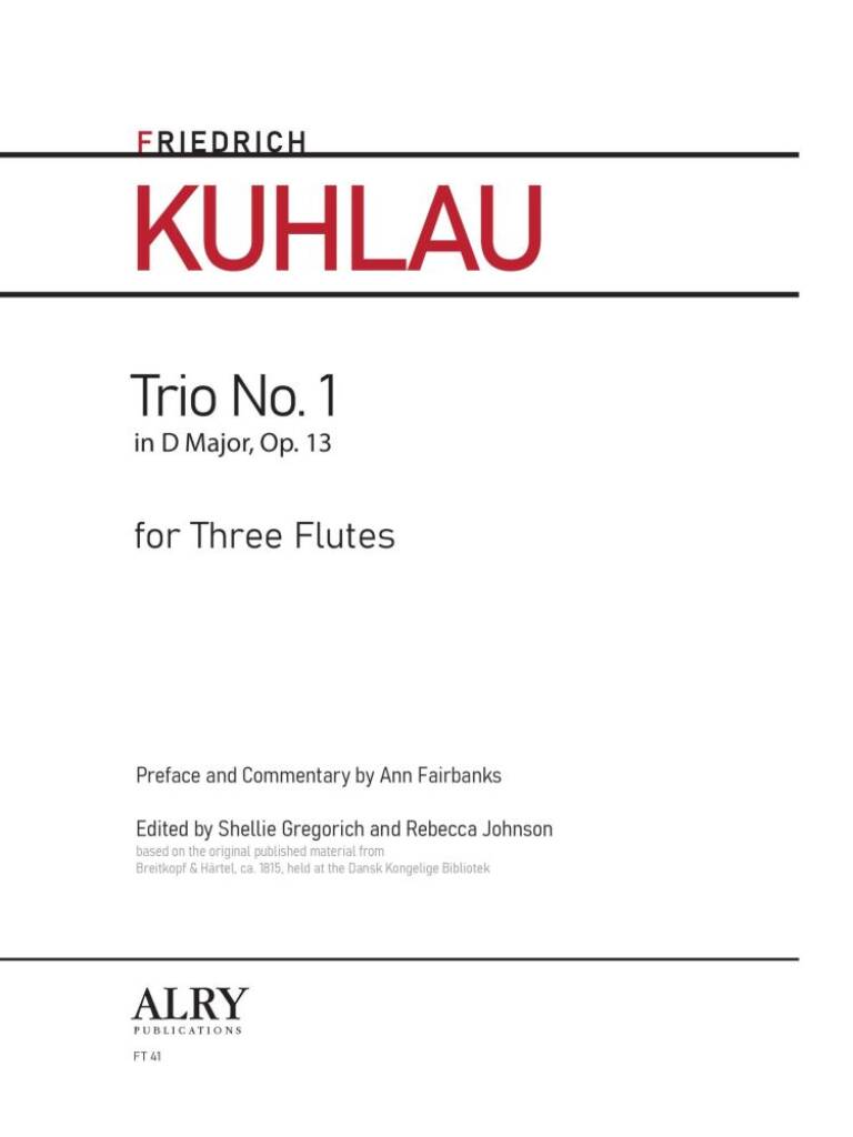 Trio No. 1, Op. 13 for Three Flutes