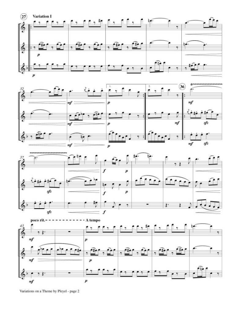 Variations on Theme by Pleyel