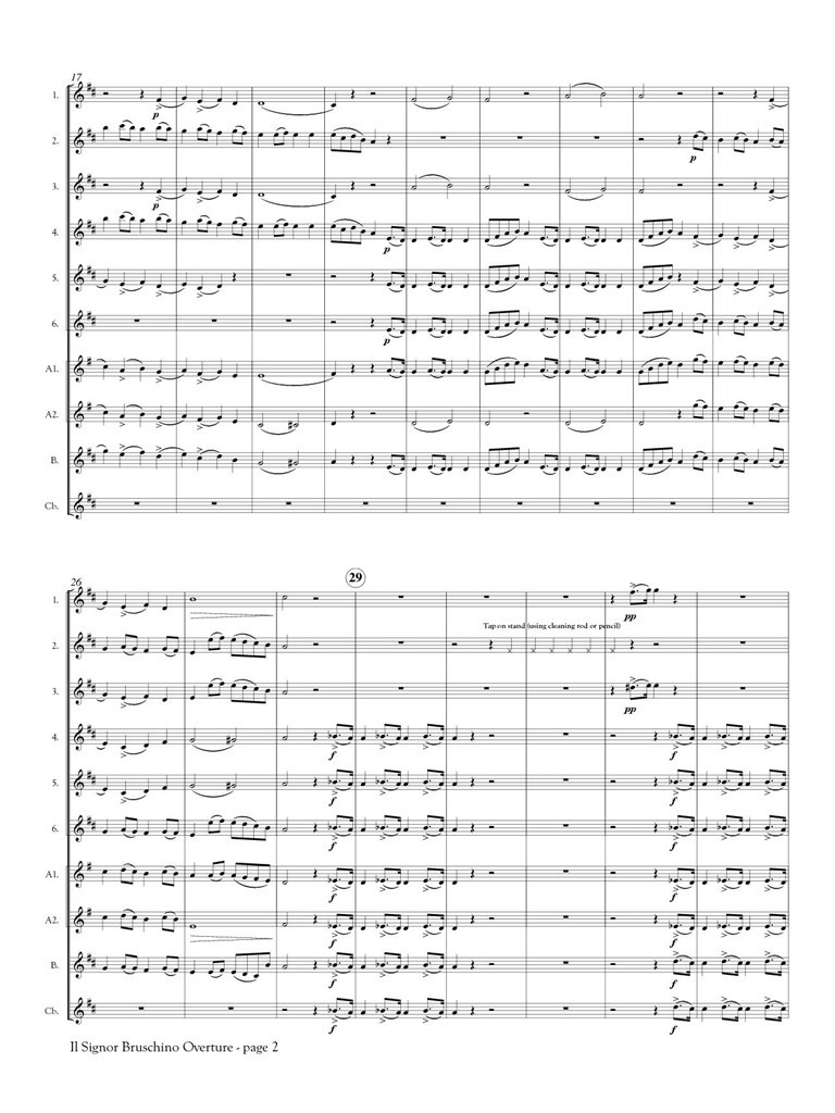 Il Signor Bruschino Overture for Flute Orchestra