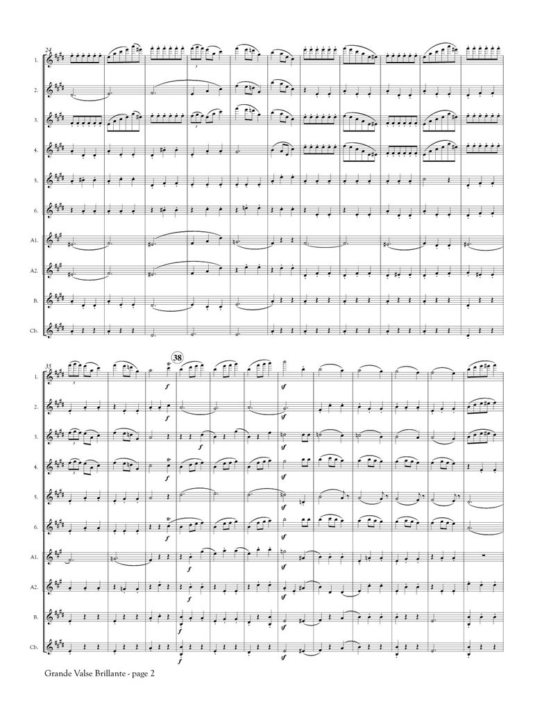 Grande Valse Brillante, Op. 18 for Flute Orchestra