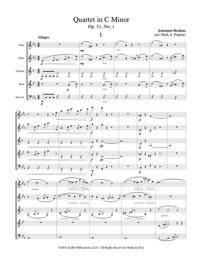 Quartet In C Minor, Op. 51, No. 1
