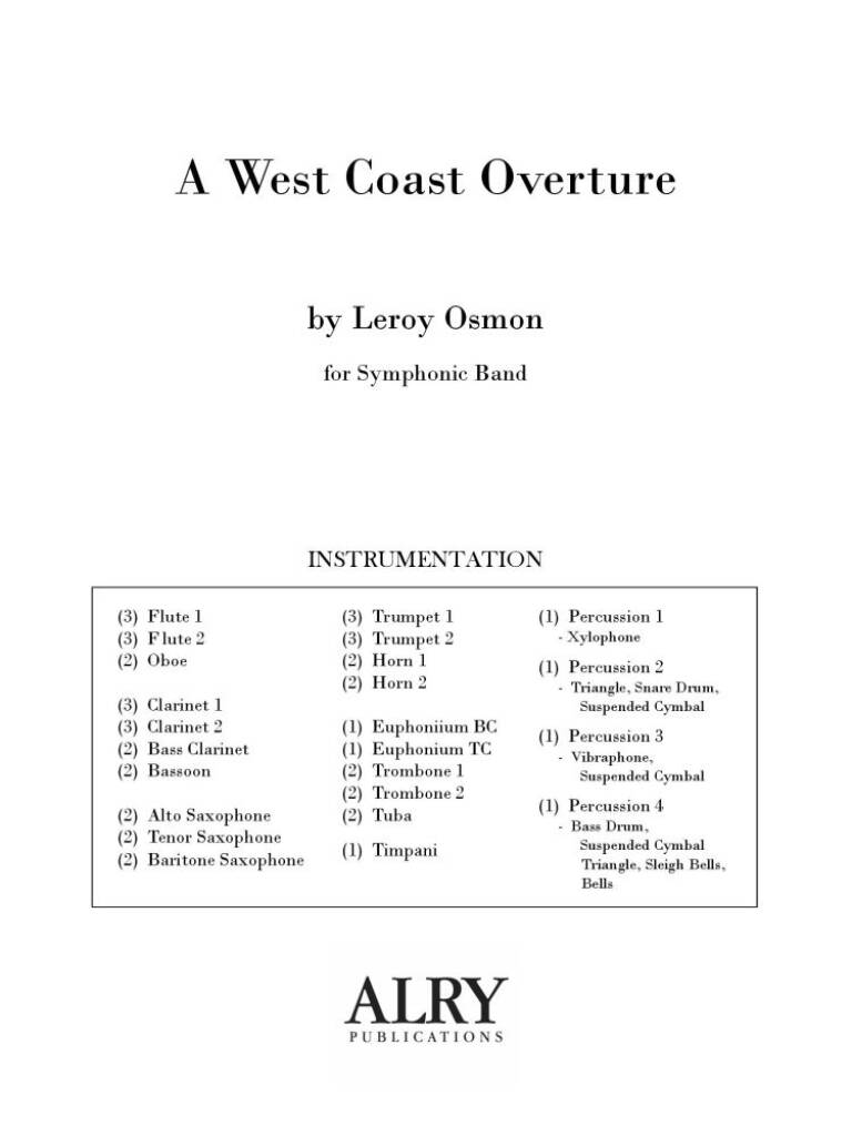 A West Coast Overture for Concert Band