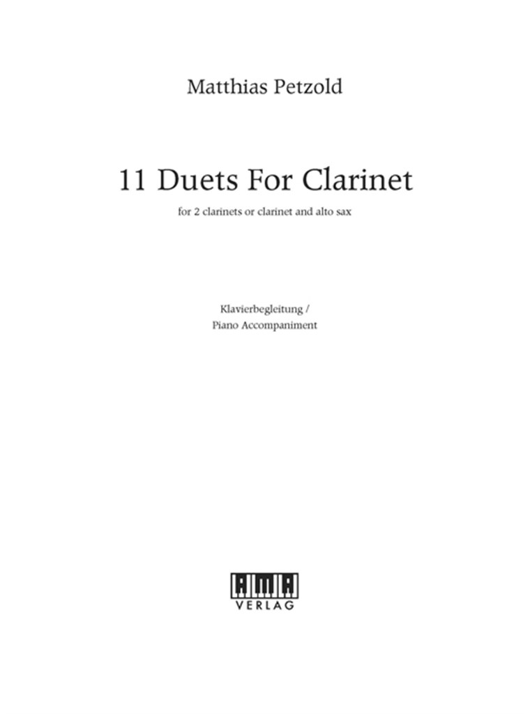 11 Duets for Clarinet - Klavierbegleitung