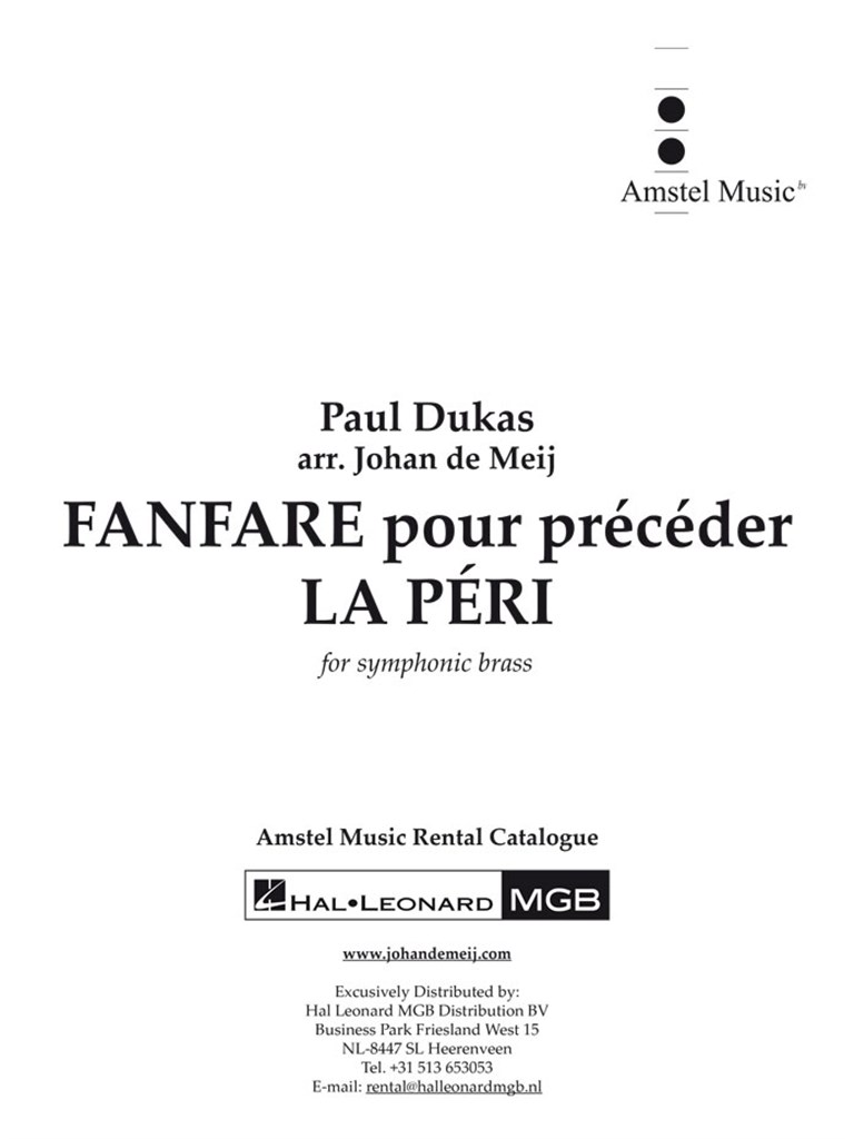 Fanfare pour précéder La Péri