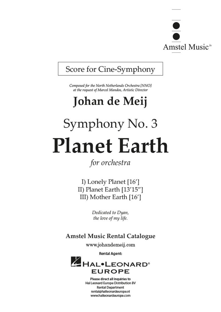 Symphony no. 3 Planet Earth (Cine-Symphony vers.)