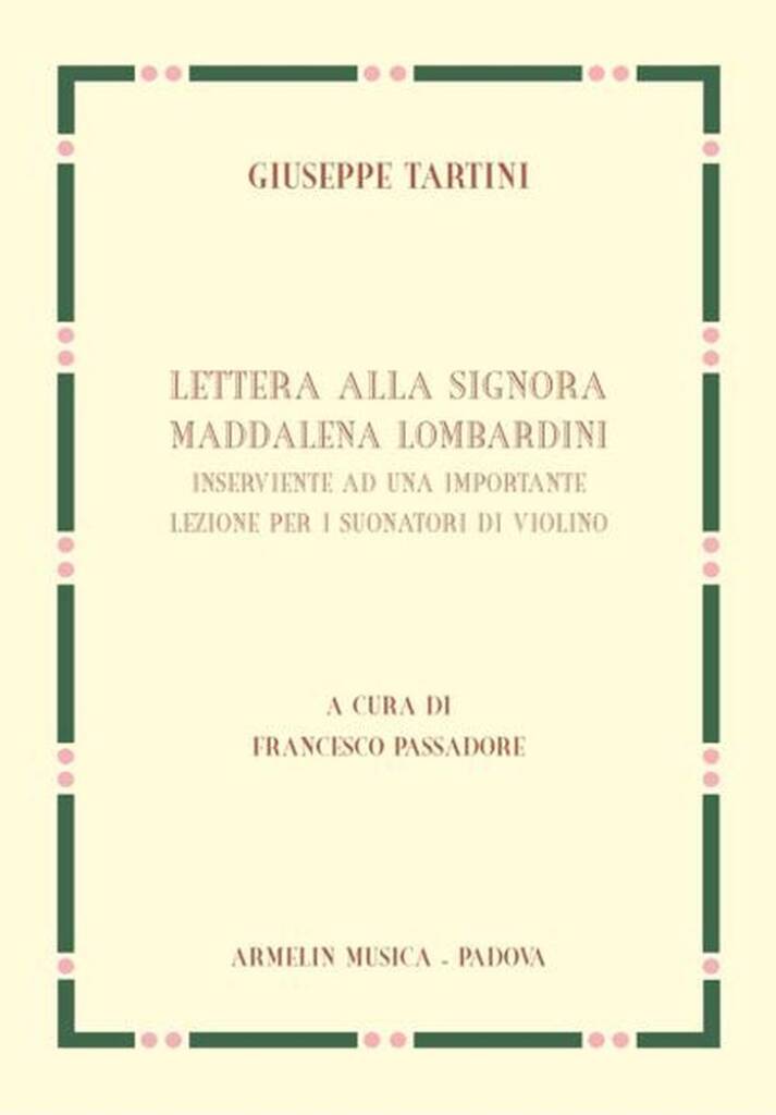 Lettera alla Signora Maddalena Lombardini