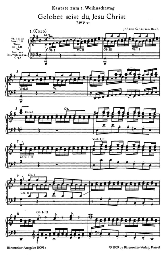 Gelobet Seist Du Jesu Christ Bwv 91