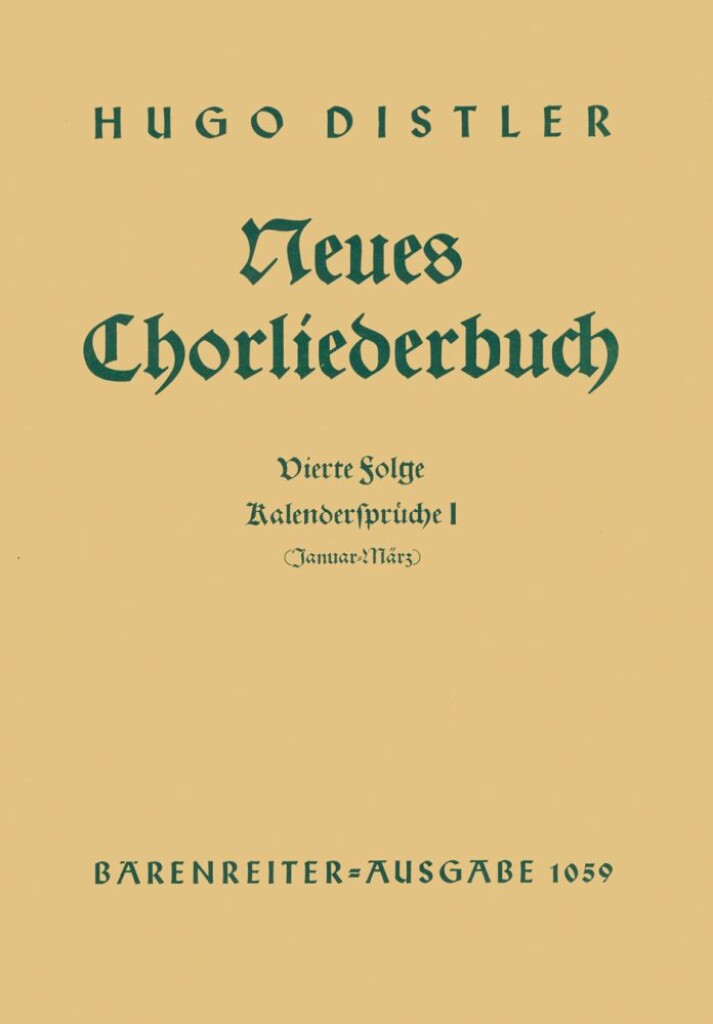 Kalendersprueche I (Januar -Maerz).