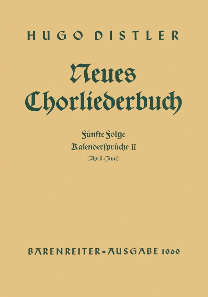 Kalendersprueche II (April -Juni).