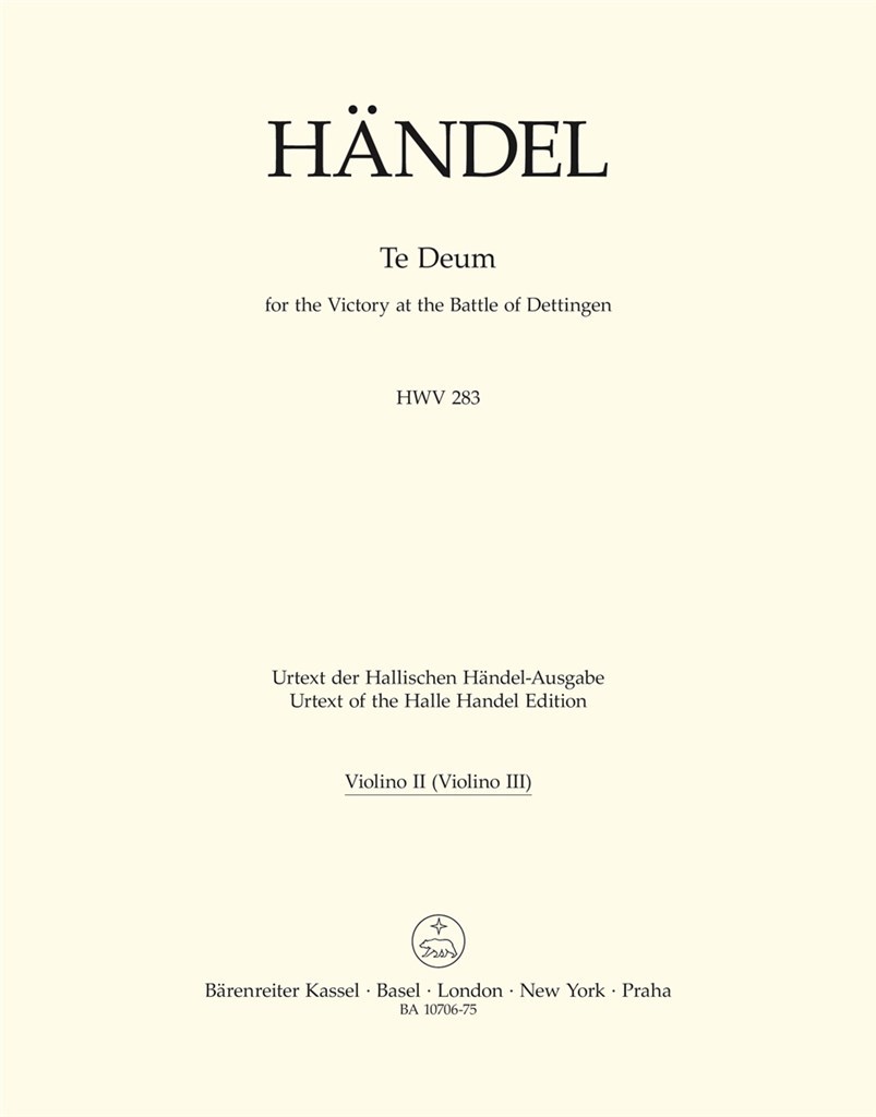 Te Deum for the Victory at the Battle of Dettingen