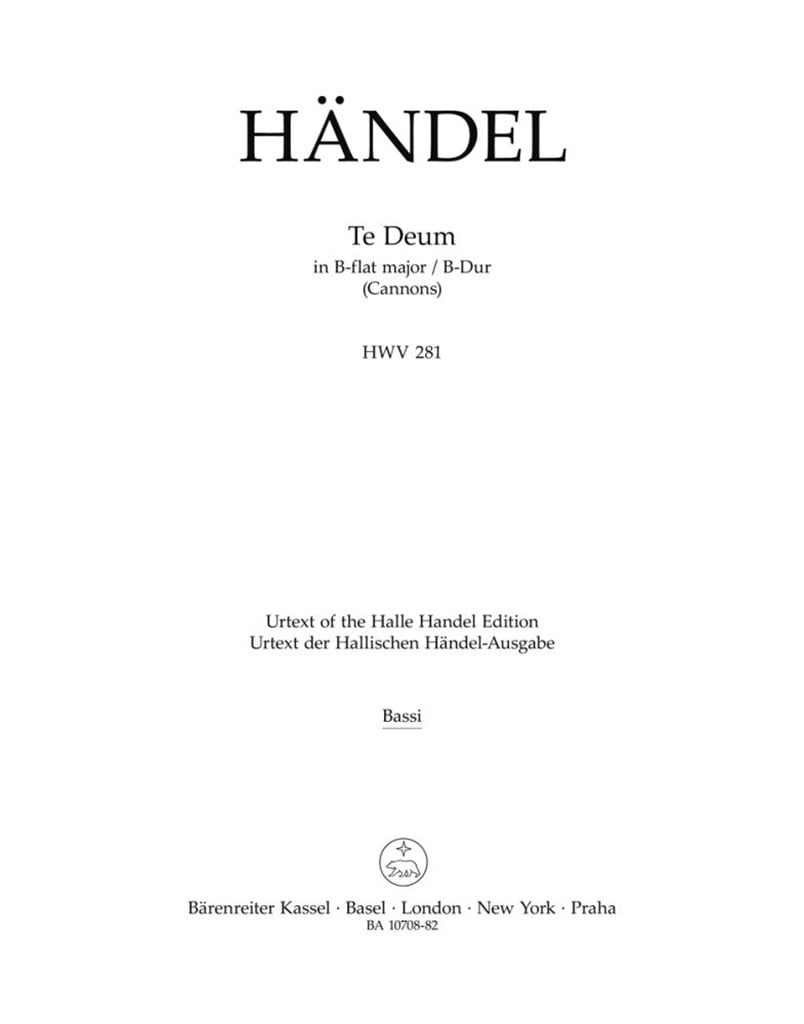 Te Deum (Cannons) B-flat major
