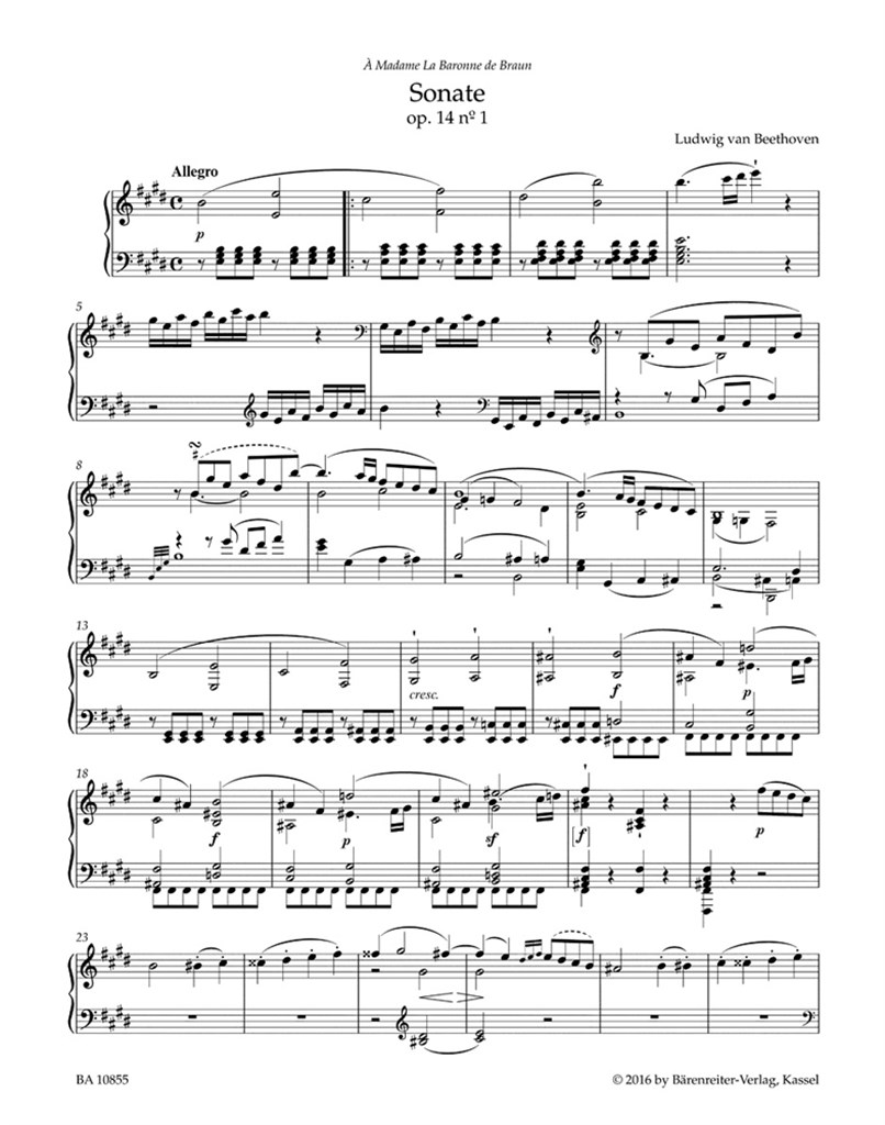 Two Sonatas for Pianoforte E major, G major op. 14