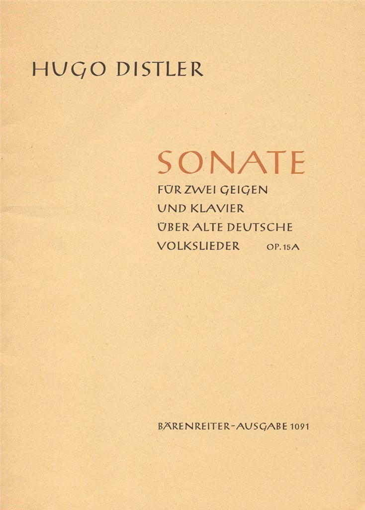 Sonate ueber alte deutsche Volkslieder