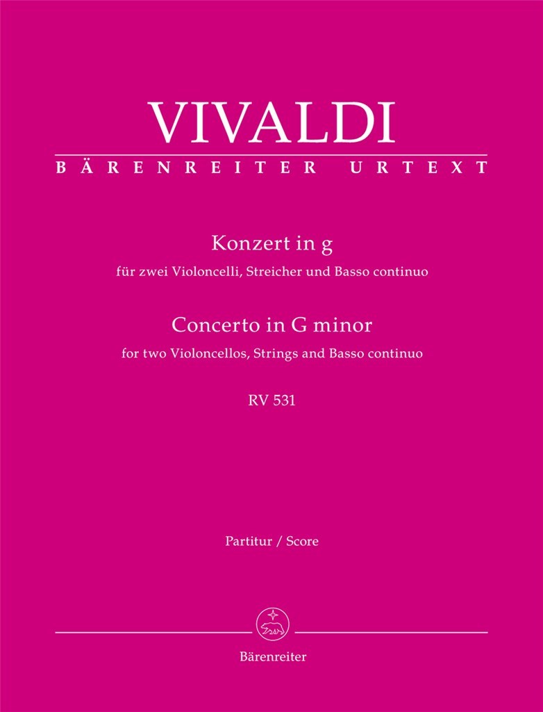 Concerto for two Violoncellos in G minor RV 531