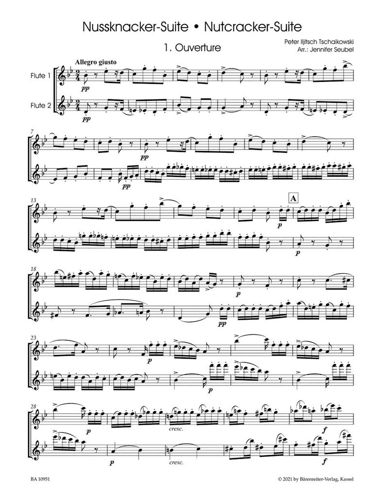 Nutcracker Suite for two Flutes