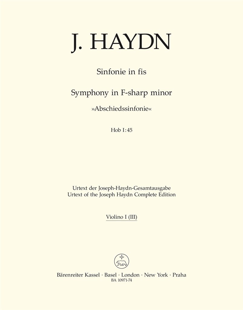 Symphony in F# minor No. 45