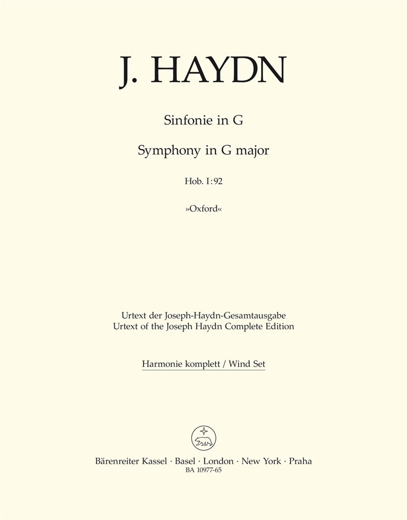 Symphony in G major Hob. I:92 "Oxford"